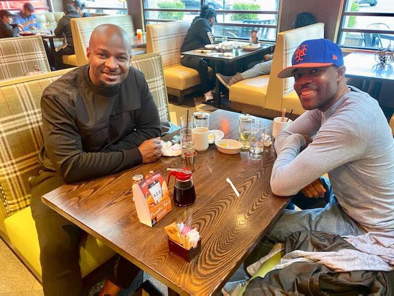 jasoncurry_nyc's tweet photo. The 5 hours spent with my brother Alex Okosi was AMAZING!!! We last saw each other in 2014 and I got my guy Morrell to link w/ us, since we all graduated from @saintmichaels @smcathletics @SMCVTalumni ๐๐ #DifferentEras #MyGuy #AllGloryToGod #CollegeTeammate๐ #Brother4Life https://t.co/VwDxiNR9OW