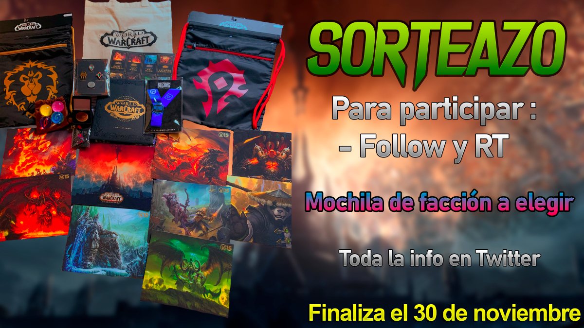 xNaet's tweet photo. ⭐️SORTEAZO⭐️

Durante la salida de #Shadowlands habrá muchos sorteos en el canal de Twitch.

Vamos a empezar con este por aquí 😈, para participar:

➡️FOLLOW Y RT

⭐️El ganador se dará el dia 30 de noviembre ⭐️

Os dejo mas información aquí debajo 🔽

🍀Mucha suerte a todos🍀 https://t.co/SNVqSGru4x