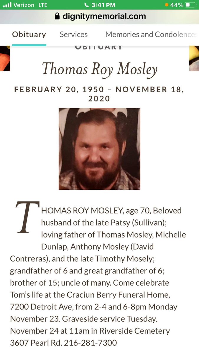 I'm not ready for tomorrow...I have so much anxiety... I love you dad I will see you again.