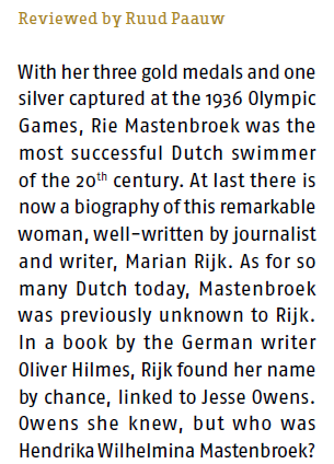 Deze prachtige, uitgebreide bespreking van Vergeten goud *Forgotten gold* in The Journal of Olympic History plaatst Rie Mastenbroek weer even in de olympische spotlights. @ISOHOlympic isoh.org/cause-view/jou…