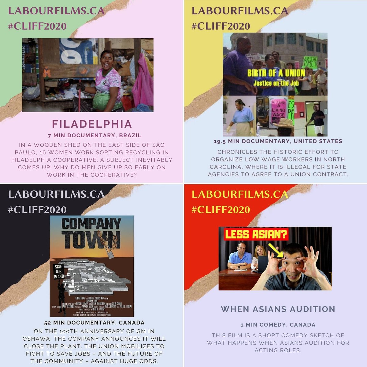labourfilms's tweet photo. Join us today (1:30pm EST) for a special film screening &amp; discussion with the filmmakers of #CLIFF2020 Award Winners!

Tickets &amp; details: https://t.co/AhrWmRJB2I https://t.co/2vR5R4GrJT