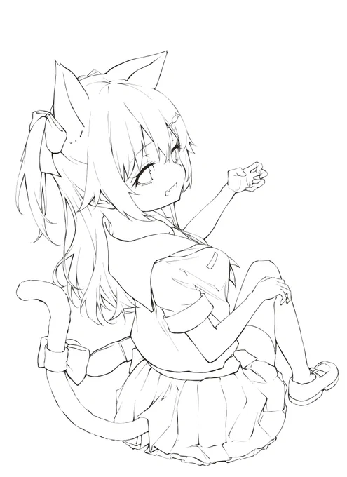 線画も載せておきます 
