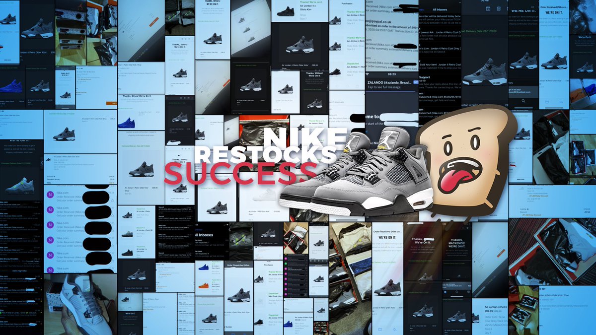 BreadWinnersAIO's tweet photo. This week we introduced our new Nike Backend Monitor and members absolutely feasted on this weeks Nike restocks. With over 100 pairs of Jordan 4 Cool Grey GS, Jordan 4 Neons and Triple White GS Mids being secured over the course of the last 7 days. 🤩 https://t.co/kjuQtH0QOQ