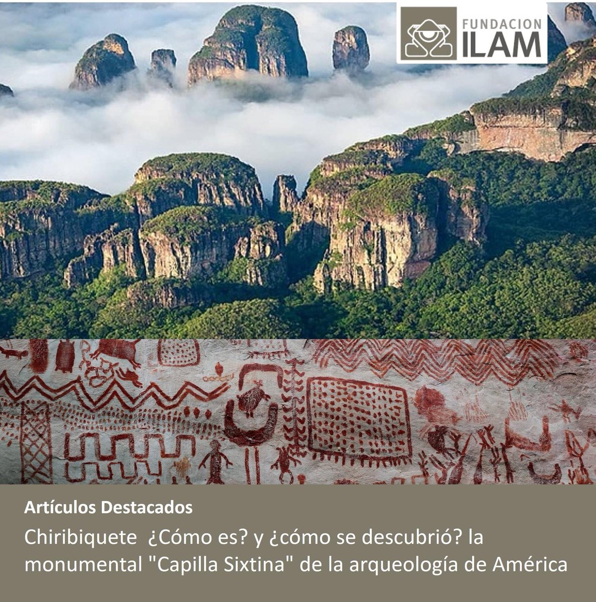 sospatrimonio's tweet photo. Fundación ILAM - Chiribiquete: cómo es y cómo se descubrió la monumental "Capilla Sixtina" de la arqueología de América https://t.co/RKcY8f0OMI https://t.co/jyJX08eoU6