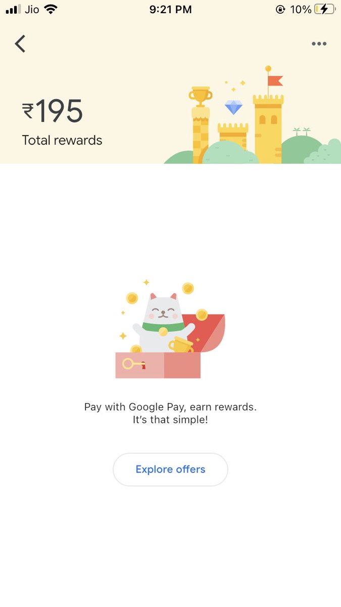 JasimKamran1504's tweet photo. Waah google pay kya dimaag lagaya h,
Jab reward dene ki baari aai to reward section se scratch cards hi gayab krdiya,
@GooglePay
#boycottgooglepay https://t.co/n3mwHrWvOV