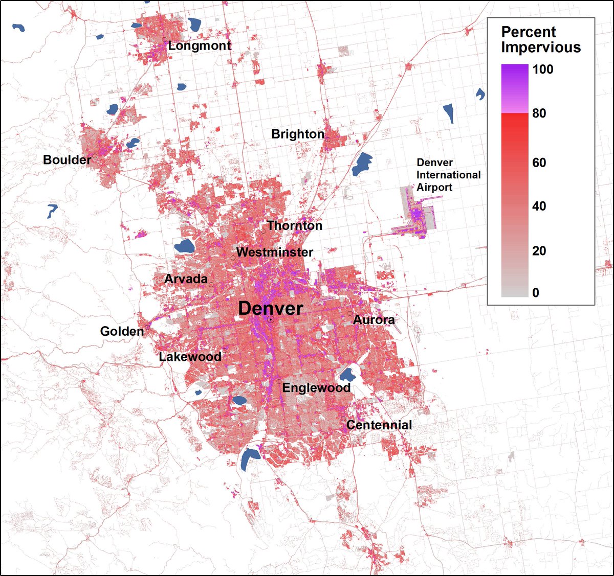 USGSLandCover's tweet photo. OTD in 1858, #Denver, the capital of #Colorado, was founded. Happy 162nd birthday!
Get #NLCD #Imperviousness data at https://t.co/h9vsomzVCs https://t.co/sF5RX8iOxh