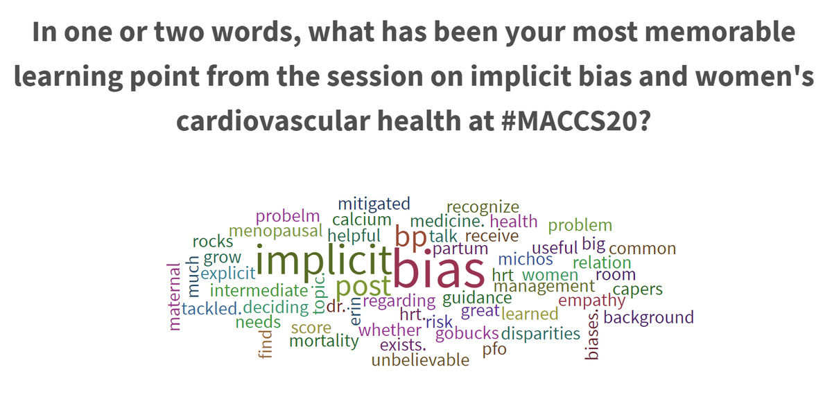 ACCMaryland's tweet photo. The first session at #MACCS20 providing many thought provoking moments from fantastic talks for attendees: 

#ImplicitBias #maternal #menopausal #management #Women

@ErinMichos @DrQuinnCapers4 @ACCVirginia @ACCinTouch @RannaParekh https://t.co/FcdsnRNW2E