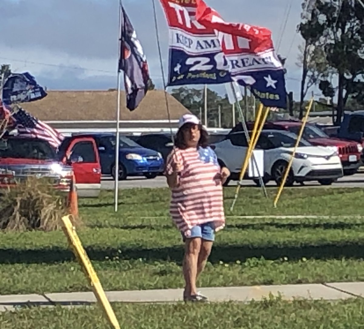 Just drove past a mini Trump rally where a bunch of idiots were dancing to shitty dance music and an old white lady pulled up next to me, rolled down her window and I expected the worst but she screamed “HE LOST MOTHERFUCKERS!”