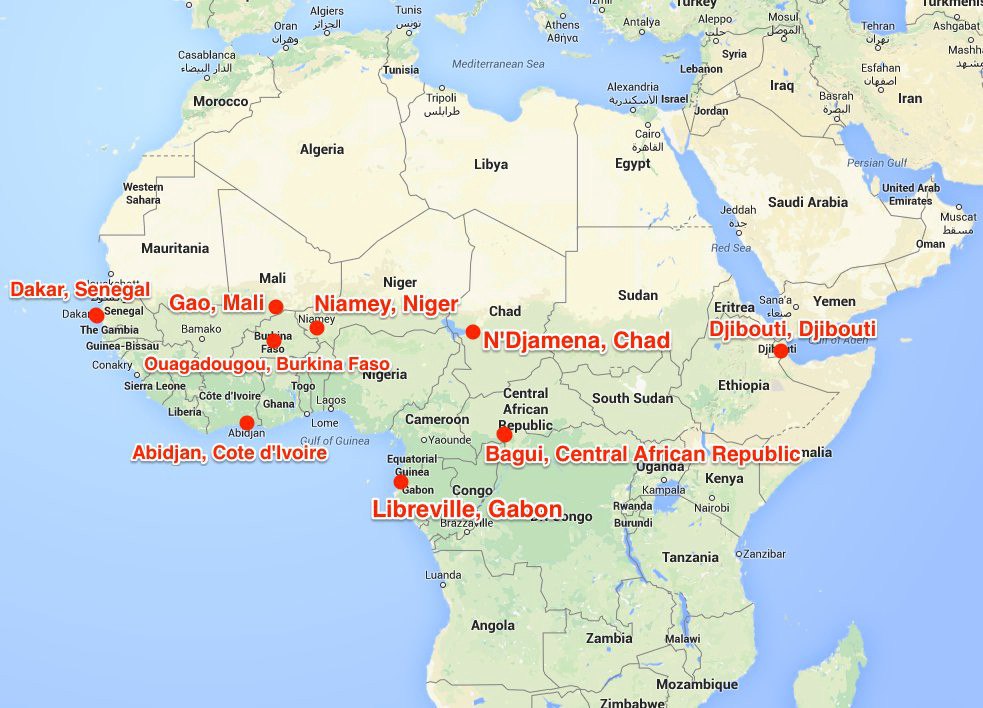 The “Defence Agreements” along with the Colonial Pact signed by the African countries allows France to deploy troops and intervene military whenever they deem necessary. There are permanent French bases in former colonies of Africa.