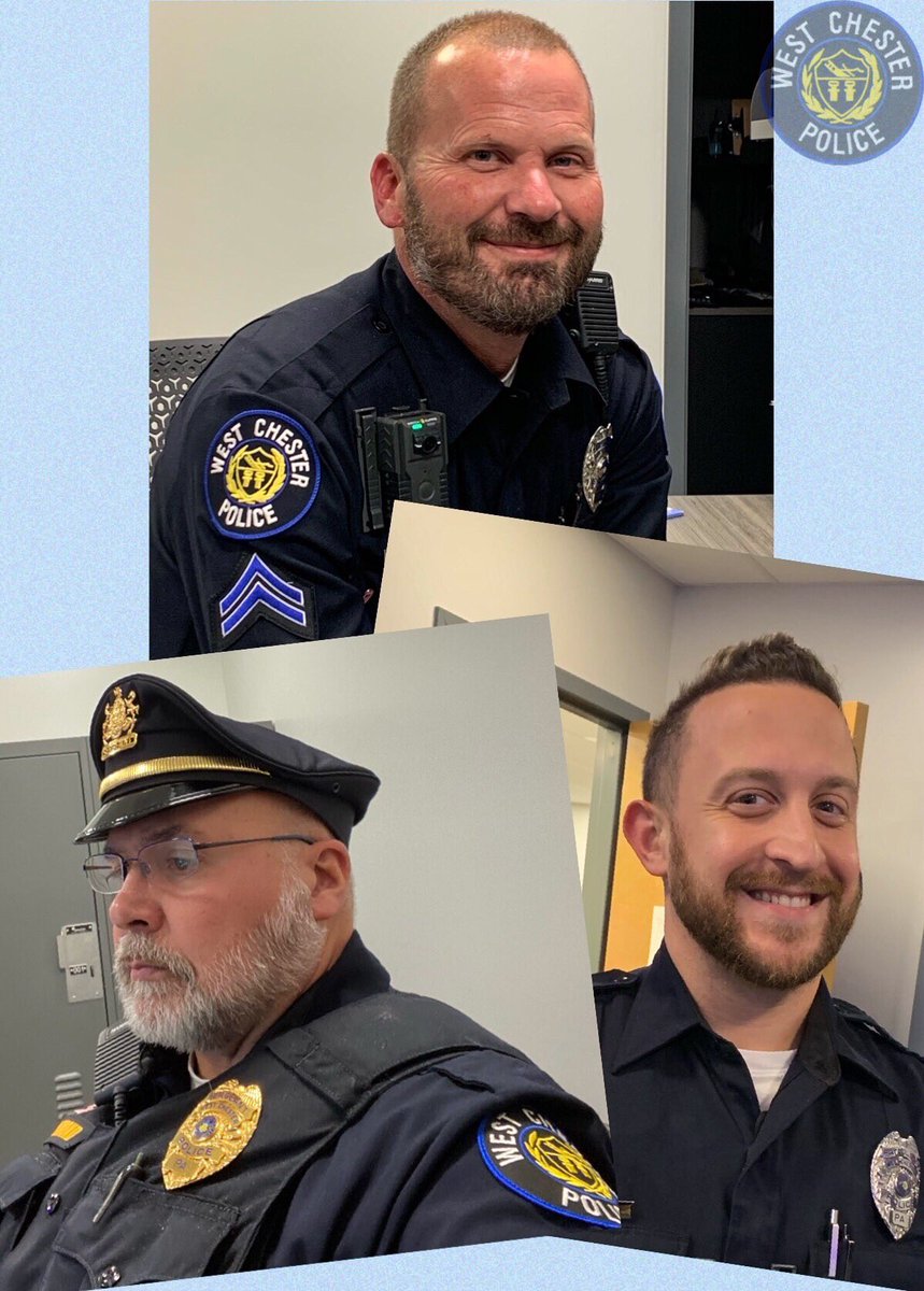 WCBoroPolice's tweet photo. The Beards for Charity event continues to the end of the month! If your are interested in donating to this great event, please contact a local police department!
As you can see, our officer’s beards are growing in quite nicely.... 😉
#beardsforcharity
#WCBPD https://t.co/Ao21NMjvFU