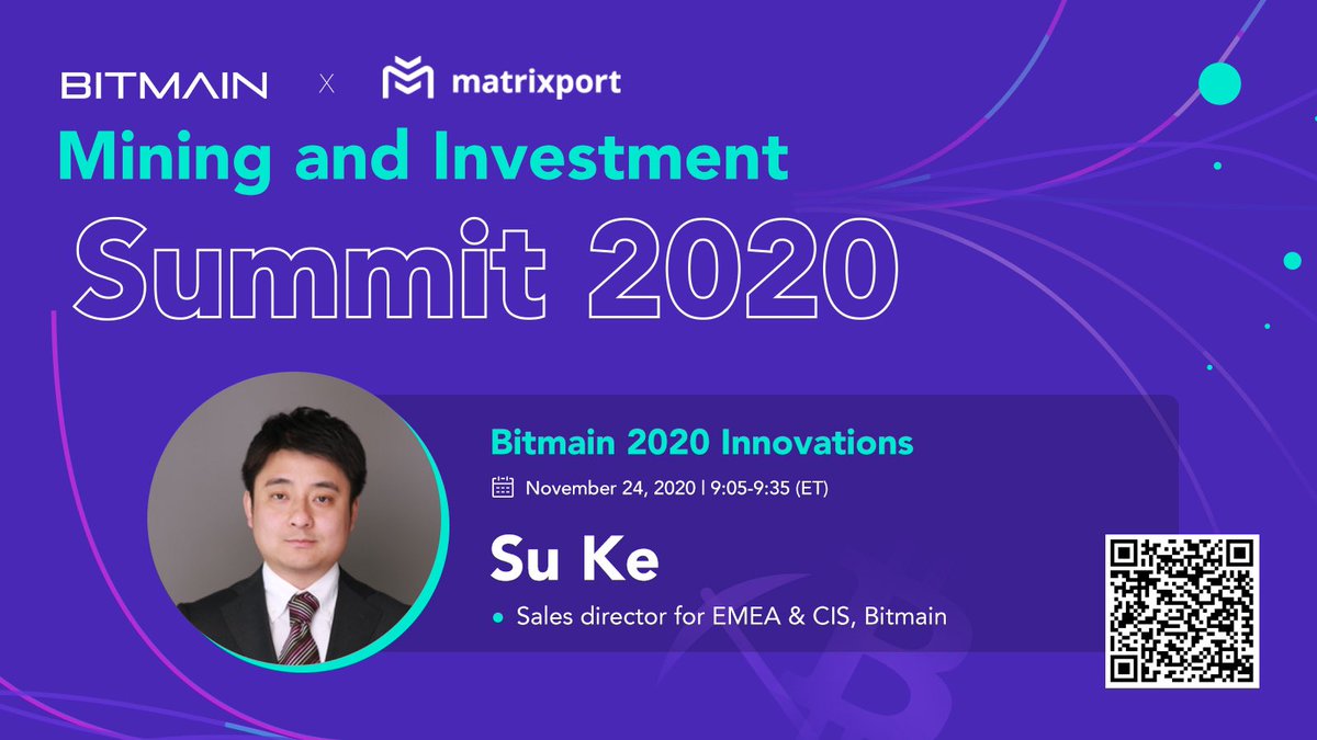 BITofficial_EN's tweet photo. Two more days before Mining and Investment Summit 2020 #MIS2020! @BITMAINtech will be discussing innovations in 2020, and Matrixport will be sharing how miners can maximize and hedge risk?
Join us now and Register for FREE!
https://t.co/vFDLLN8JoU https://t.co/gUpPxxVNOv