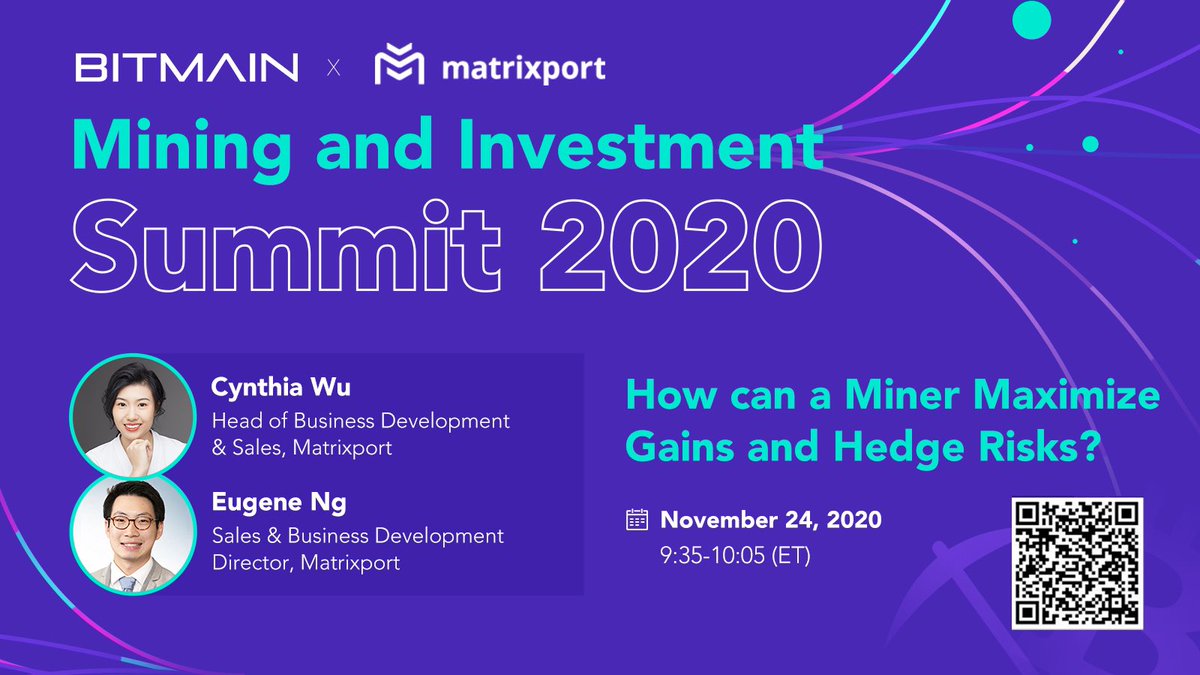BITofficial_EN's tweet photo. Two more days before Mining and Investment Summit 2020 #MIS2020! @BITMAINtech will be discussing innovations in 2020, and Matrixport will be sharing how miners can maximize and hedge risk?
Join us now and Register for FREE!
https://t.co/vFDLLN8JoU https://t.co/gUpPxxVNOv