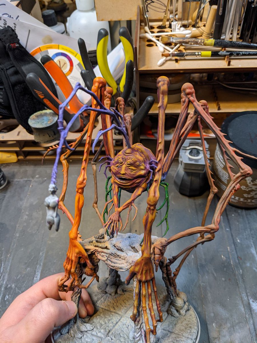 SteepTPainting's tweet photo. Spidicules from Kingdom Death: Monster!! The legs are starting to look good! More work to do, but I am happy!!β
#miniature #miniatures #kingdomdeath #kingdomdeathmonster #spidicules #wip #tabletopgames #tabletopstrategy #miniaturepainting #oils #oilpainting https://t.co/DKlwnFL3fZ