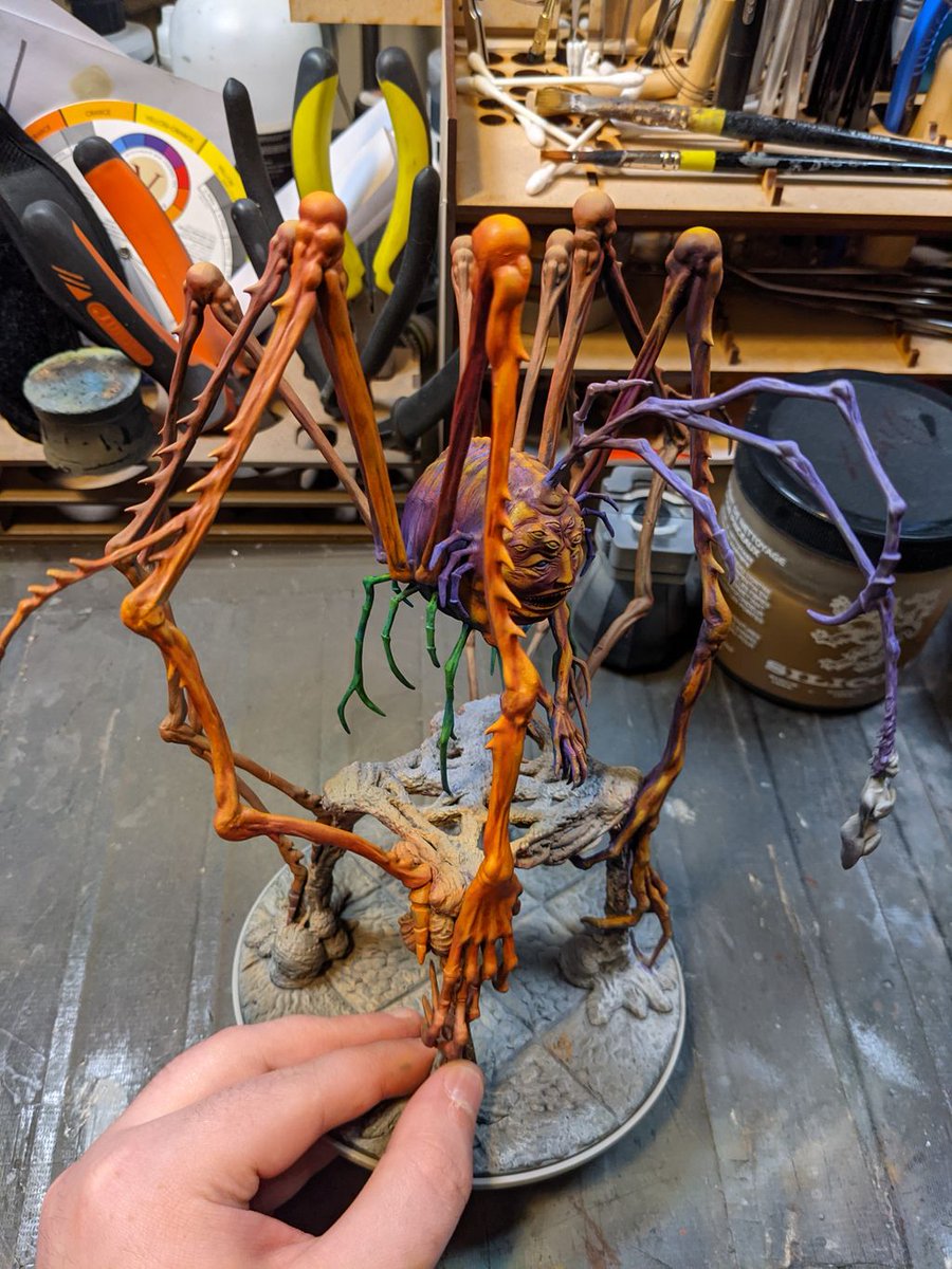 SteepTPainting's tweet photo. Spidicules from Kingdom Death: Monster!! The legs are starting to look good! More work to do, but I am happy!!β
#miniature #miniatures #kingdomdeath #kingdomdeathmonster #spidicules #wip #tabletopgames #tabletopstrategy #miniaturepainting #oils #oilpainting https://t.co/DKlwnFL3fZ
