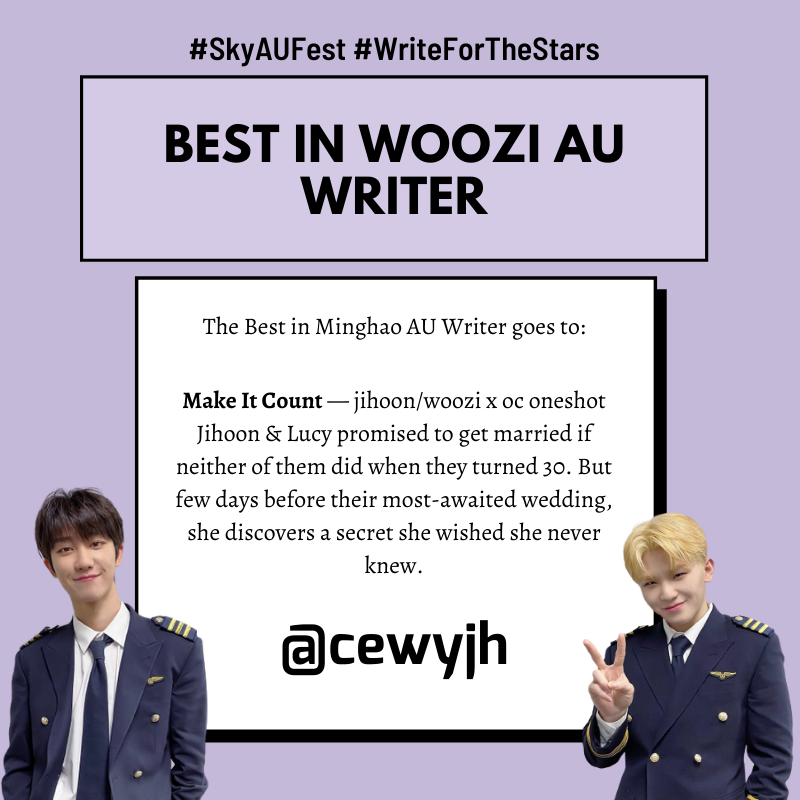 1004_YOONJEONG's tweet photo. BEST WOOZI AU WRITER | Make It Count by @cewyjh 

#SkyAUFest #WriteForTheStars 

read here: https://t.co/4q2qGgq0Jx https://t.co/AAH090gih4