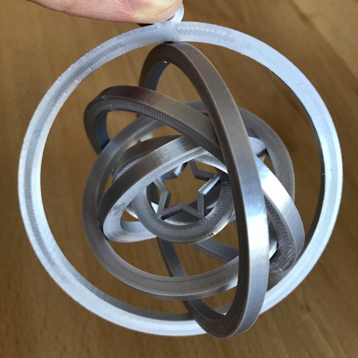 First print with PLA+ silk filament. Model from thingiverse.com/thing:207632. #DIY #3Dprinting #Christmas