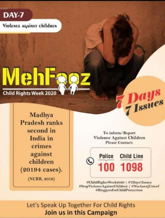 Aadityagupta830's tweet photo. महफूज़ - बाल अधिकार सप्ताह 2020

#ChildRightsWeek2020
#7Days7Issues
#StopChildViolence
#NSSAAWAJUNICEF
#BloggersForChildProtection https://t.co/24sb9GTWQL