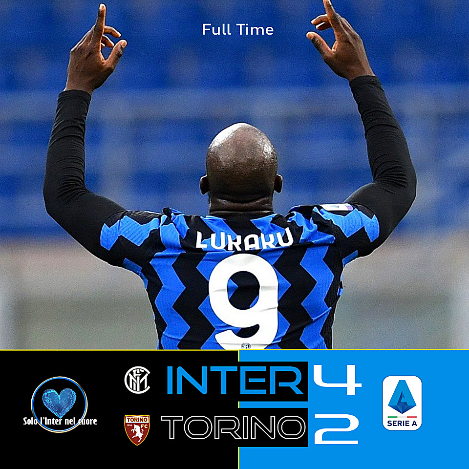 inter_regina's tweet photo. Full Time a SanSiro #InterTorino 4-2 PAZZA INTER!
#Nerazzurri #Inter #Amala #InterFans #Inter1908 #ForzaInter https://t.co/Pb59vPItWw