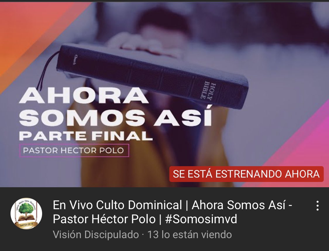 VDiscipulado's tweet photo. Están todos invitados a nuestro culto dominical en vivo vía YouTube, no dejes de conectarte, únete dando click al siguiente enlace https://t.co/003hsKjzPD https://t.co/hjb16sMxe3