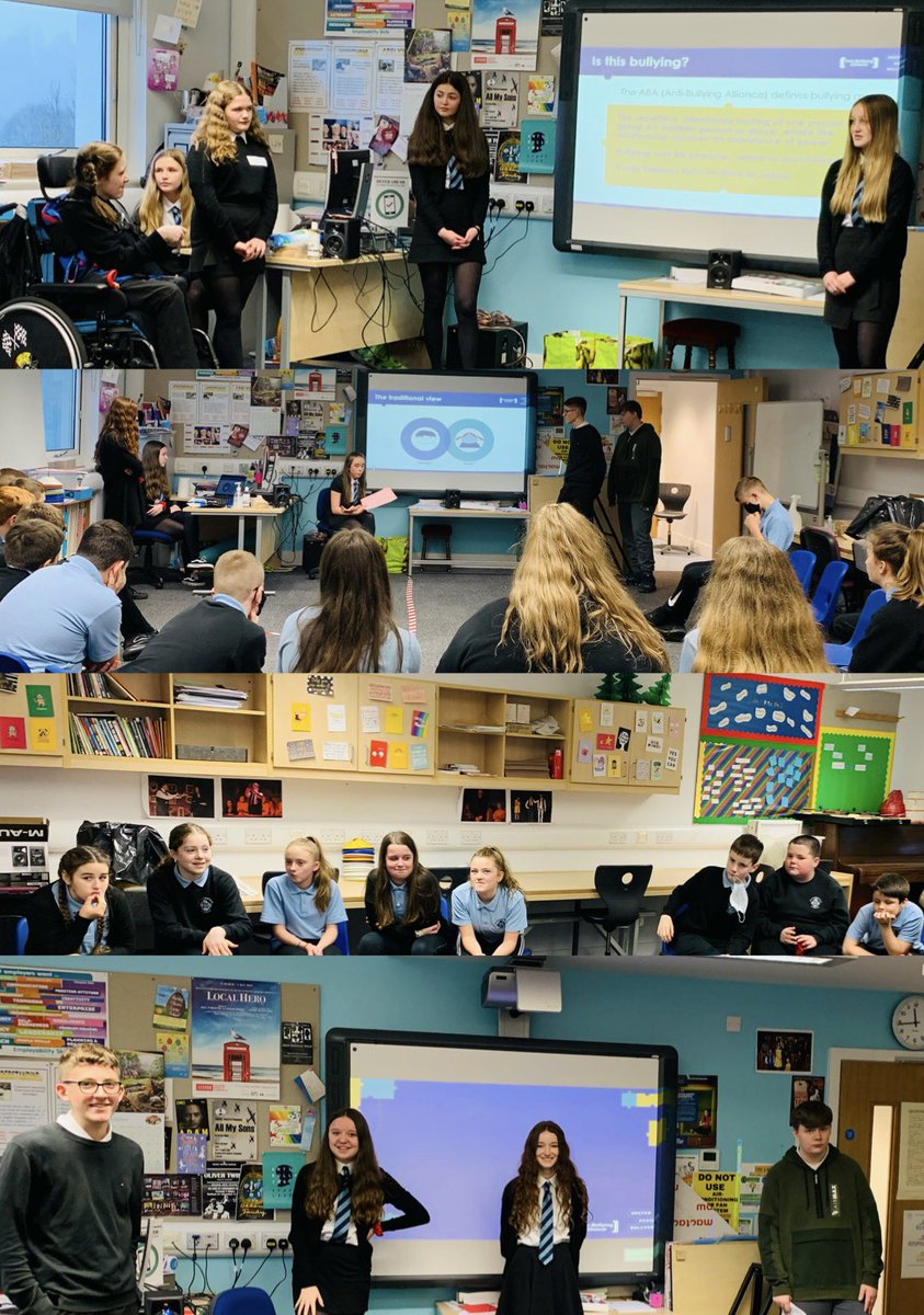 ABASCHS's tweet photo. A massive thank you to the S3 drama pupils who led creative lessons with all S1 pupils to promote anti-bullying week. You sparked meaningful &amp; insightful discussion to progress our campaign. Fab work! @AntiBullyingPro @ColumbaHigh 👏🏻 https://t.co/5B7RUtNFjZ