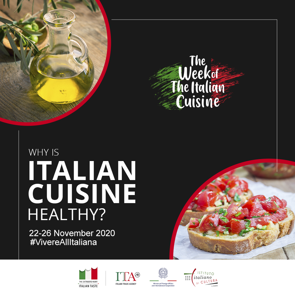 WeekCuisine's tweet photo. Have a favorable healthy food experience. Visit one of these Italian restaurants during “The Week of the Italian Cuisine” in Egypt from 22 to 26 November 2020. 

Check it out here https://t.co/tNStfzldkX

#VivereAllItaliana https://t.co/zuhCrCceU5