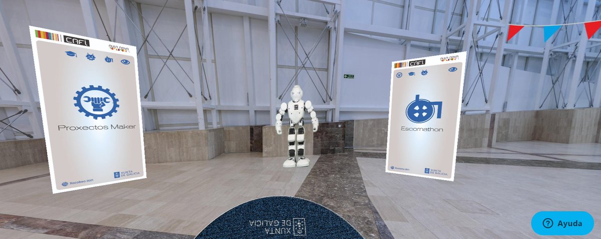 CAFIgalicia's tweet image. Lembre que todos os contidos do noso expositor virtual quedarán abertos para a súa consulta na plataforma de @MAKERSGALICIA. Navegue dende o visor 3D, moitas grazas pola súa visita #CAFI_AulaNova #galiciancode makerfairegalicia.com