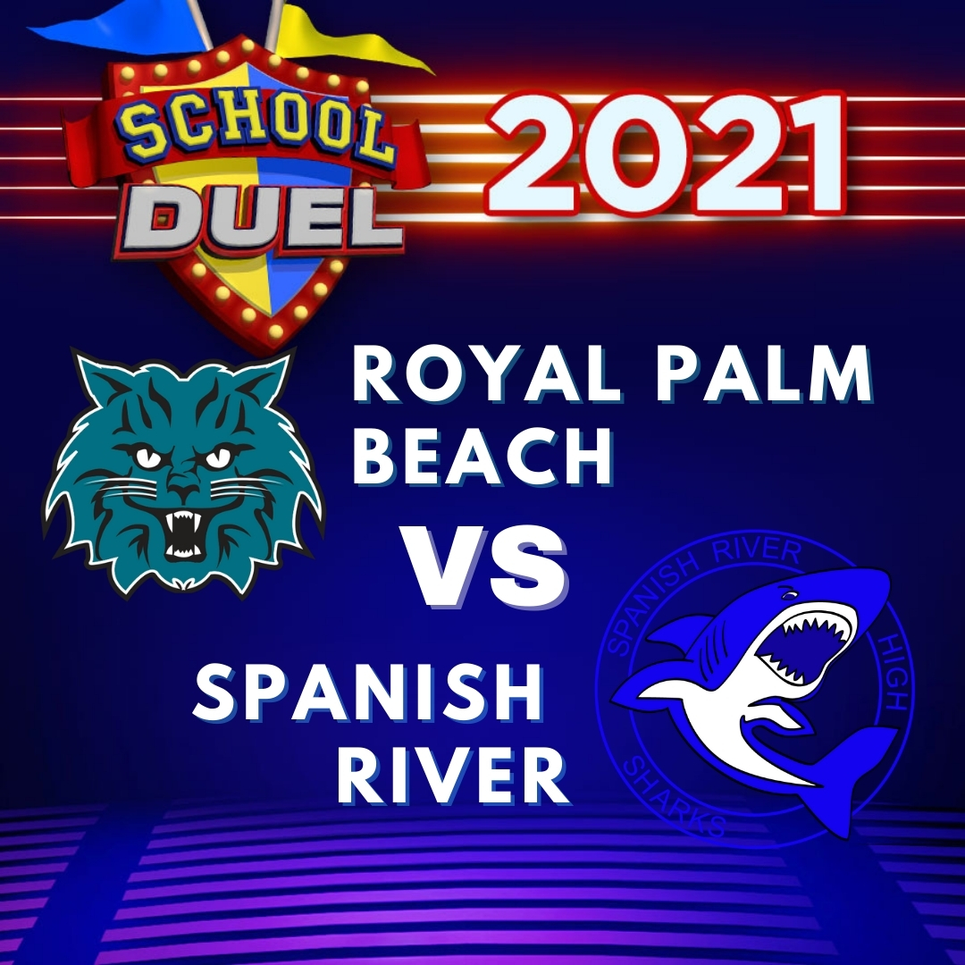 SchoolDuel's tweet photo. Match-up reveals continue..

Game 7 is between #RoyalPalmBeachHigh and #SpanishRiverHigh. Who are you rooting for?

Come back tomorrow to find out Game 8 of #SchoolDuel 2021!!

@RPBHSOfficial @hailtheriver @pbcsd @BECONTV https://t.co/BNS9LTSVjx