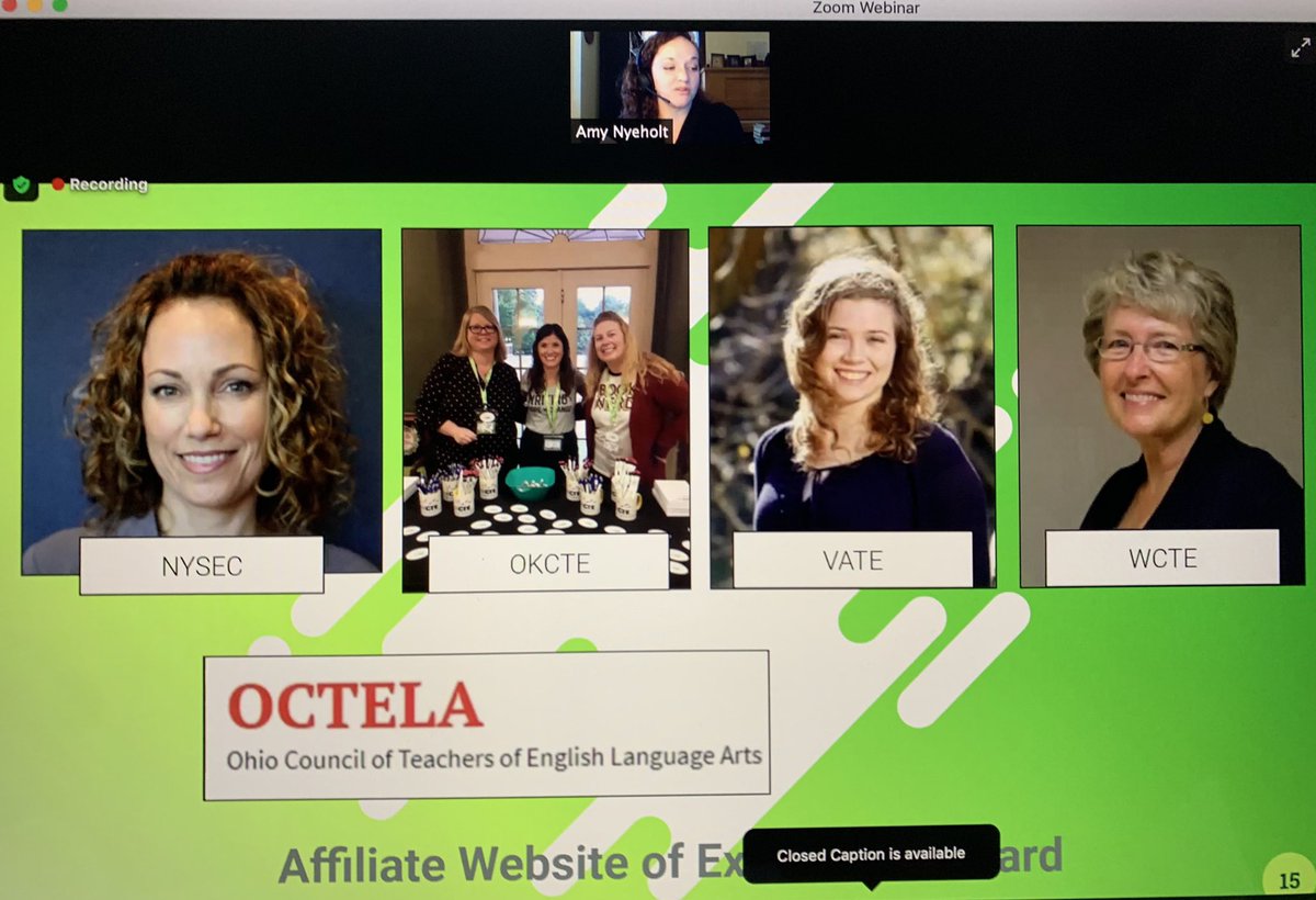 nysec_tweets's tweet photo. Congratulations to us and our members for the hard work that supported these #NCTE2020 awards:  Membership, Newsletter, and Website. Yay! Thank you, @ncte ! https://t.co/jfNTO62868