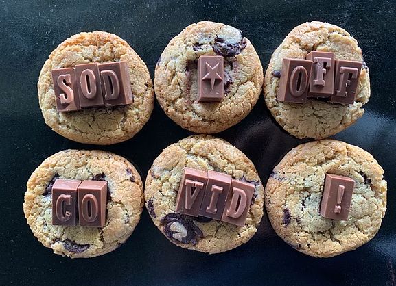 This box of 6 original Manns Cookies.  Decorated with delicious chocolates ‘F*ck Off Covid' or ‘Sod Off Covid’

Perfect to lighten the mood for that special someone. 🍪

karoos.co.uk/store/manns-co…

#covid19 #covid_19 #cookie #crumbs #cookiesandcream #cookies