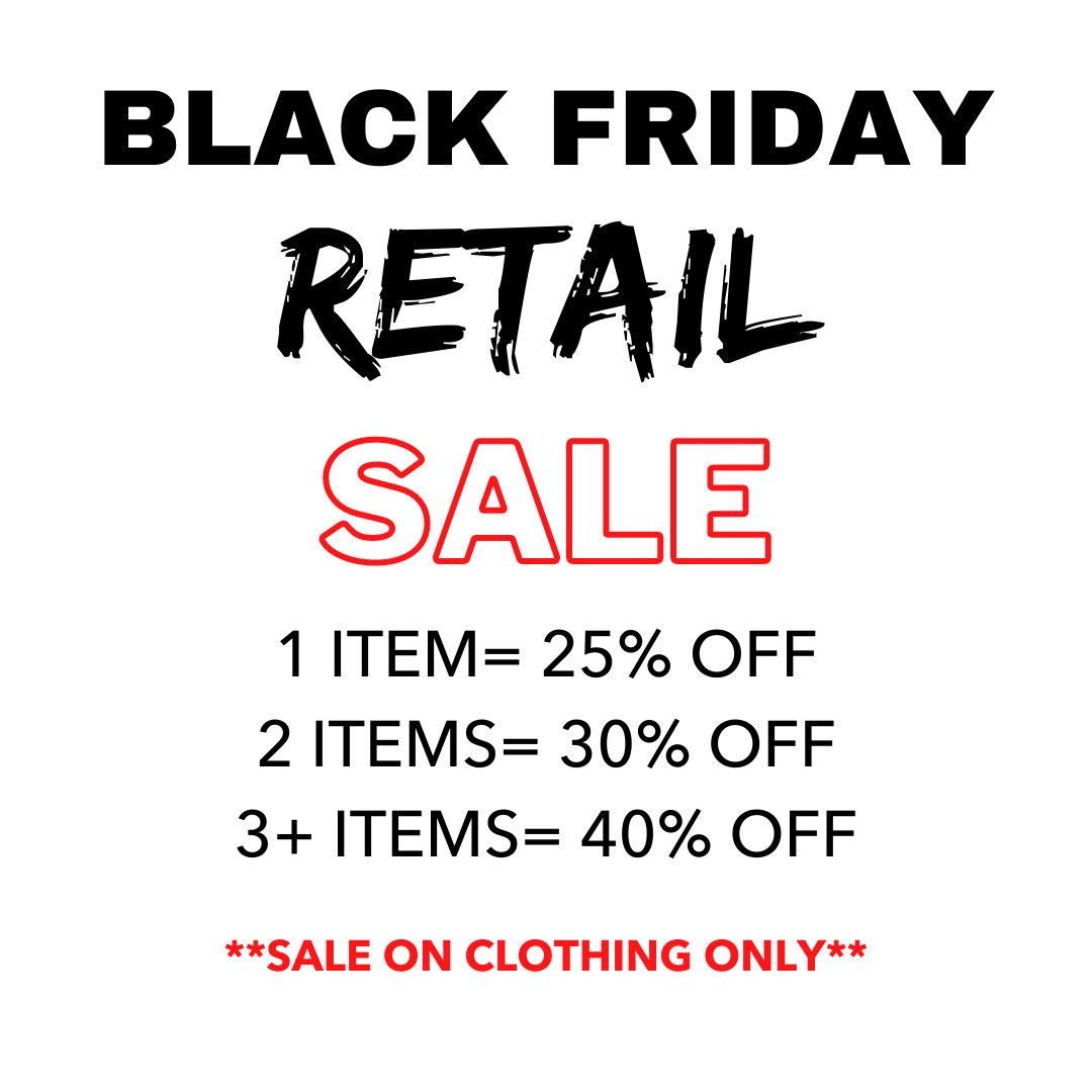 Let's get this party started! Black Friday is right around the corner, but we don't want you to wait. Starting today all of our clothing is on SALE. The more you spend the more you SAVE. Shop your favorite brands including Niyama Sol, Vuori, TruFusion, and Year Of Ours.
