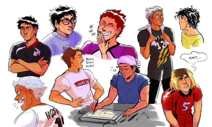 Haven't drawn them in a bit #haikyuu 