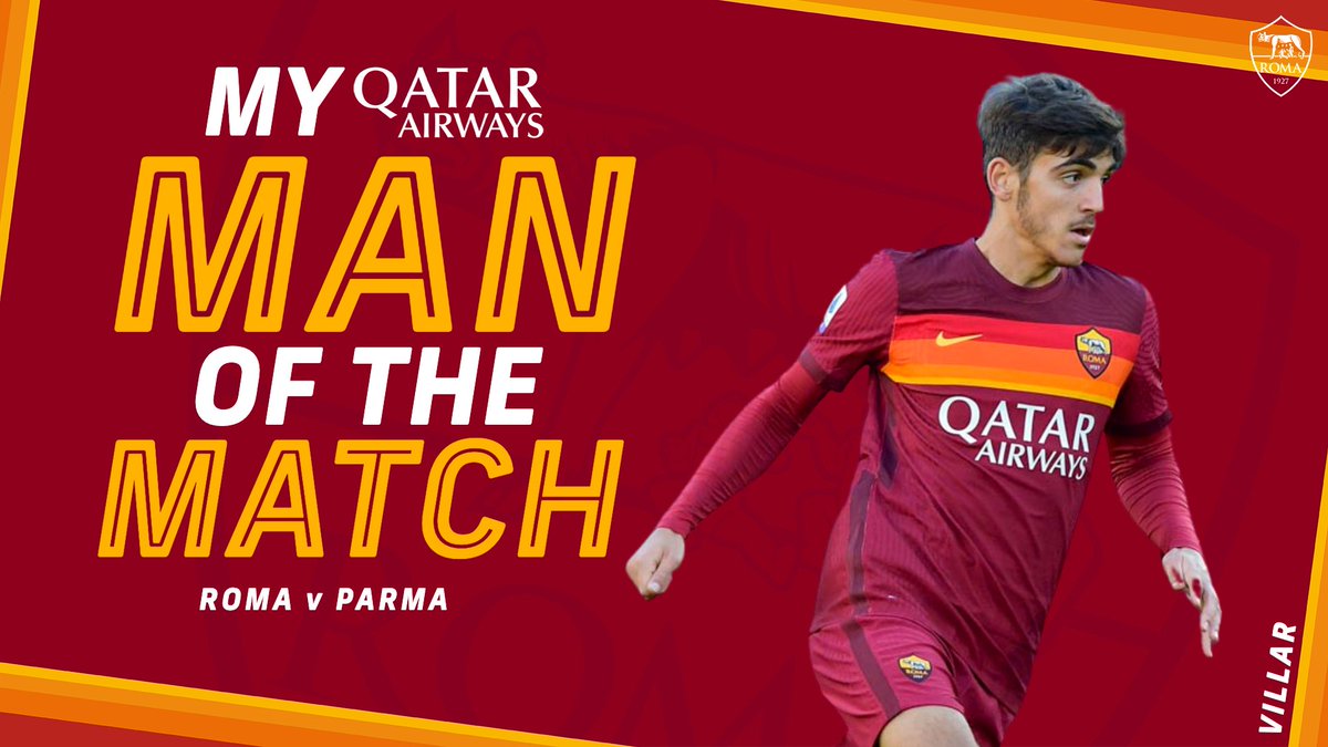 ASRomaEN's tweet photo. 🔁 Retweet if Gonzalo Villar was your #ASRoma @qatarairways Man of the Match against Parma https://t.co/FVd5sgVERZ