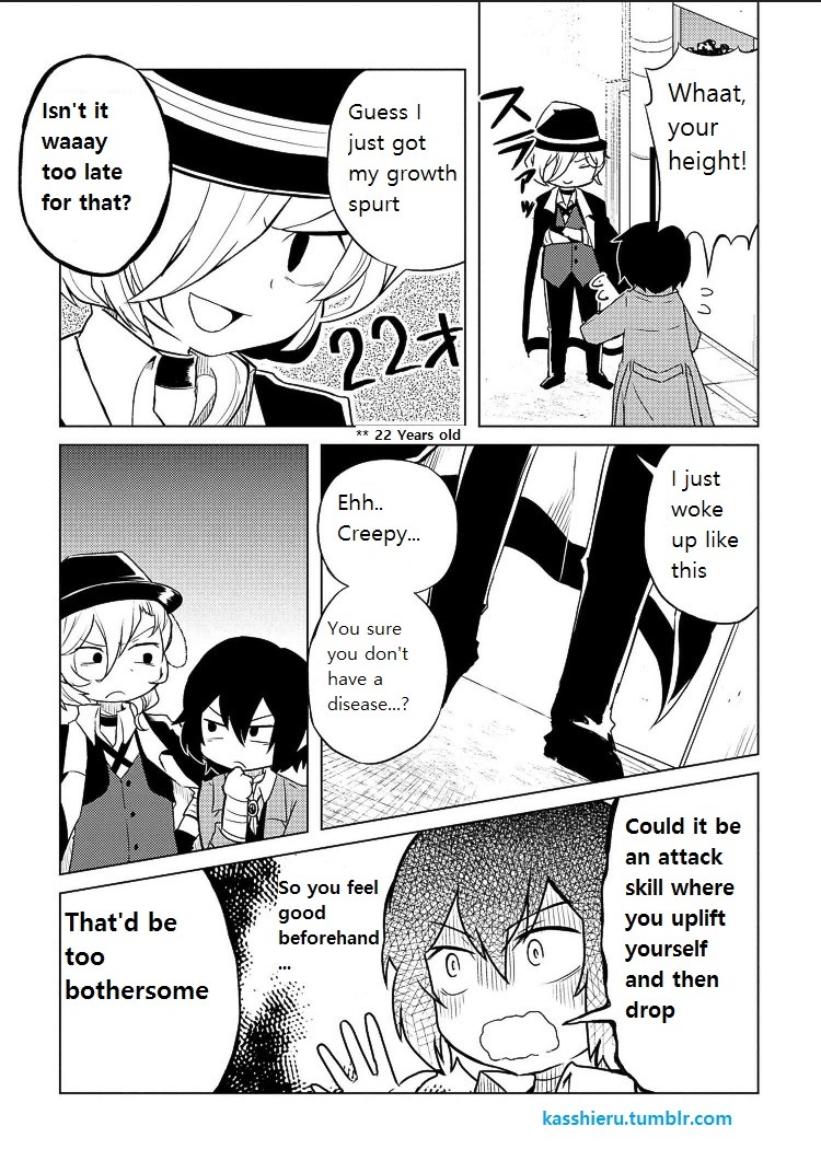 𝐖𝐚𝐧! 𝐜𝐡𝐚𝐩𝐭𝐞𝐫 𝟑𝟏:𝐘𝐨𝐤𝐨𝐡𝐚𝐦𝐚 𝐏𝐨𝐫𝐭 𝐬𝐭𝐨𝐫𝐲 *Part 1*Dazai meets Chuuya in the street and is having fun teasing him about his height as always,the next day Chuuya miraculously grow up and gives back the teasing to Dazai,but the drama comes after... #soukoku