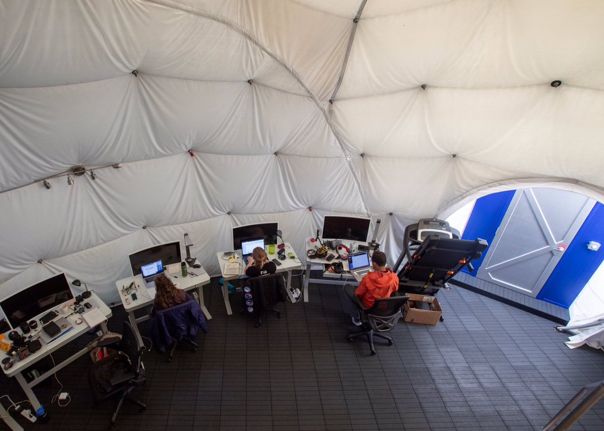 HI_SEAS's tweet photo. Selene II is quiet today. We had more dust storms overnight and all day today. Not only has this cancelled EVA 02, but we have to be more focused than ever on our power supply. It is truly a day for answering emails and volunteering our cooking skills.
 
#hiseas #seleneII https://t.co/e22NFWF2Lk