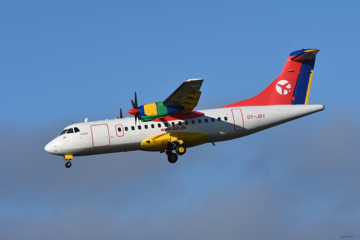 planespottingbe's tweet photo. DAT! https://t.co/skd9gQDllC Credit: jhaviationphotography #OYJRY #DanishAirTransport #AT43 #ATR #Copenhagen #CPH #Aviation #PlanespottingBE https://t.co/hyTCF5Y248