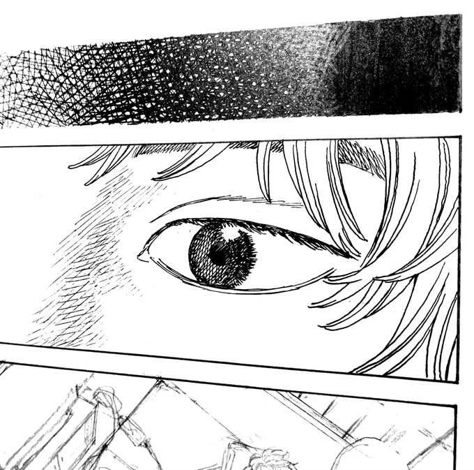 目のドアップ
1番好きと言ってもよいくらいには描くの楽しいです。1作品に1回は入れないと気が済まない。 