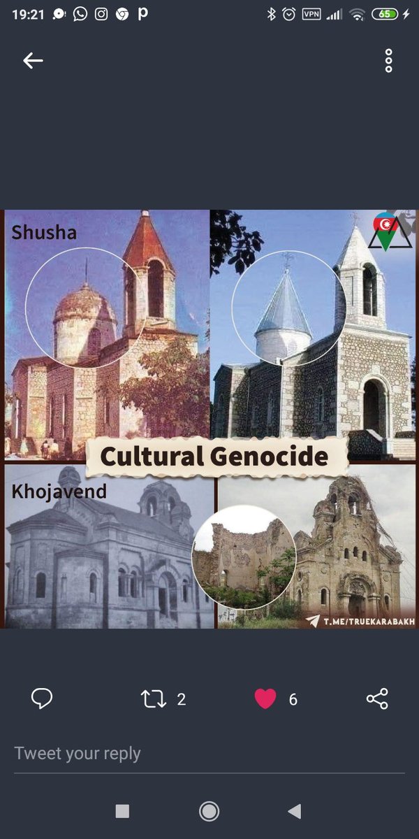 LAlibayova's tweet photo. @sam_f_panthers @ANCA_WR The Aze cities, libraries, culture centres are destroyed, mosques are in ruins or turned to animal barns, trees are cut, museums are robbed, illegal findings from #Aghdam and #Azikh cave were illegally taken to Armenia, Orthodox and Albanian churches are turned to Armenian ones https://t.co/3rrOvzLbXa