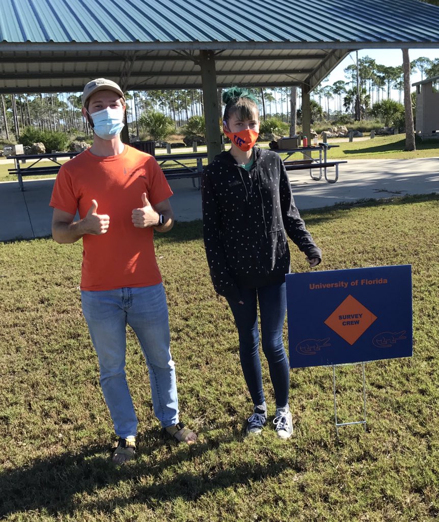 UFCALSDean's tweet photo. The @UFCALS Gator Nation is everywhere! Met these two @SFRC_UF undergrads today at Hagen’s Cove @MyFWC WMA where they are surveying visitors for research with @TayStein https://t.co/EVd8b1Hooo