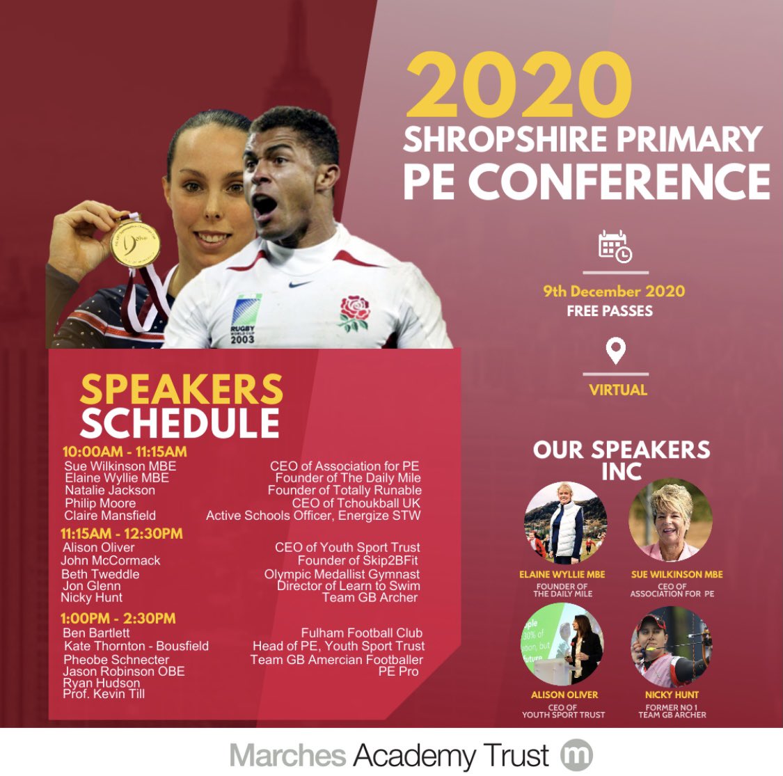 LonglandsSport's tweet photo. We are delighted to have @bethtweddlenews, @AliOliverYST, @PE_ProApp, @archerynicky and 
@tchoukball_Phil speaking at this conference. 

Free Passes 👇🏼 
https://t.co/C0cNFiCgBB

#shropshire #PE @Oakmeadow https://t.co/HMPVzn1w88
