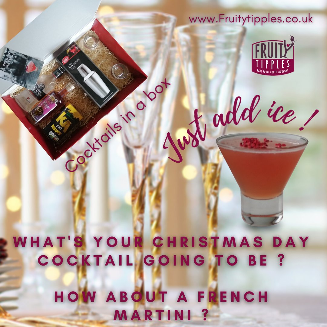 FruityTipples's tweet photo. Christmas day drinks suggestions from @FruityTipples 

Home cocktail kits available now !

https://t.co/zuaoTRcnvB
or
https://t.co/uiRBmUI5hm

#frenchmartini # christmasgifts #cheers #drinks #holmfirth https://t.co/H1Tu1mPpDd