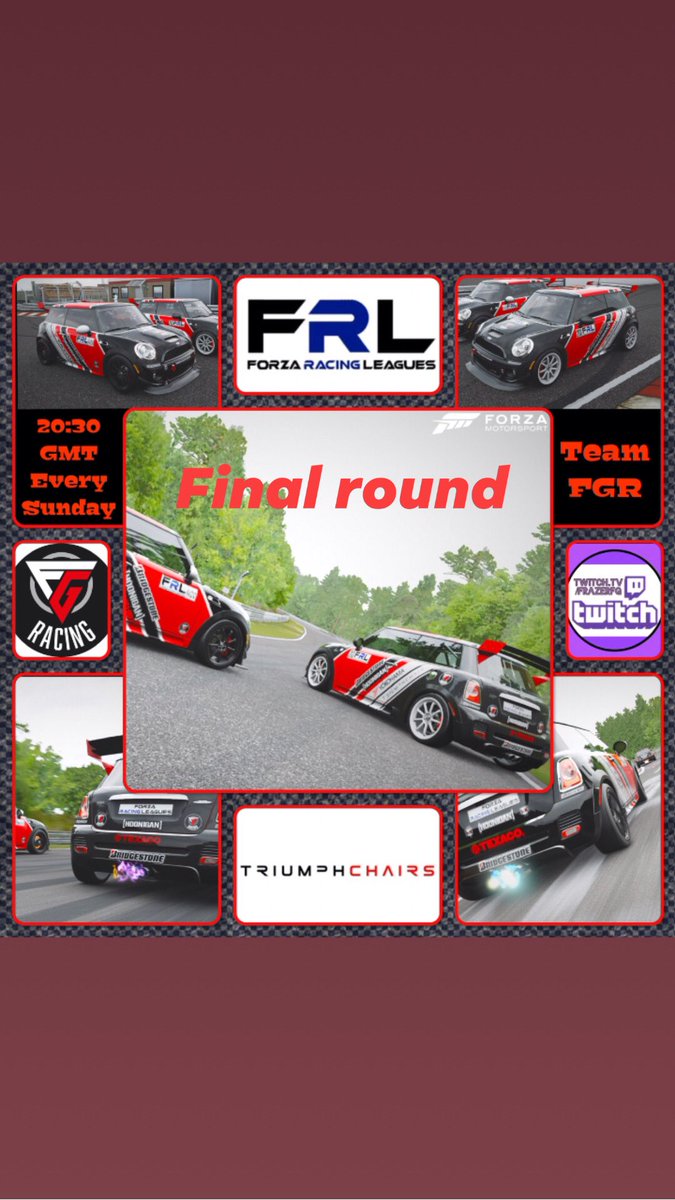 fg_frazer's tweet photo. Final round tonight of the @forzaracingFRL mini series at sliverstone national track. Tune in 20:30 GMT for main event or before hand for some team FG Racing @fg_frazer &amp; @G_Man420_FGR testing over on https://t.co/a8nkdgvwEM https://t.co/PKnrZHG2Bi