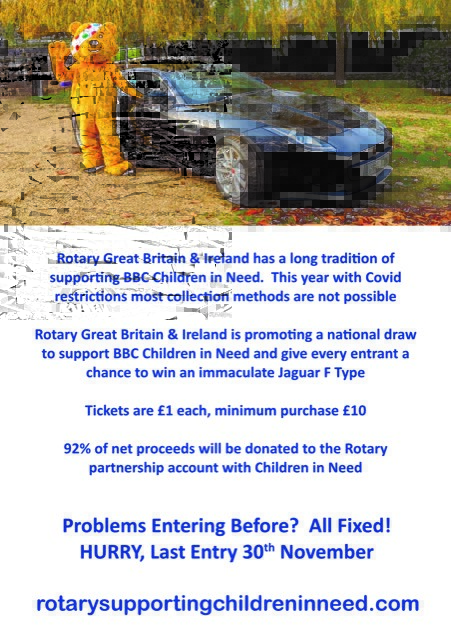 RotaryThames's tweet photo. support this worthy cause and buy some raffle tickets
#ChildrenInNeed https://t.co/ssCEEeownE