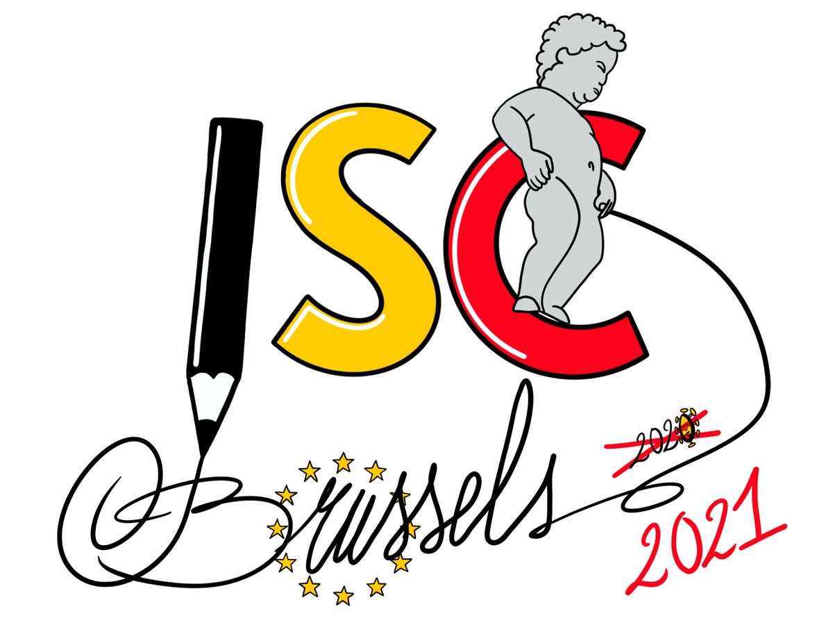 Sketchnote_Camp's tweet photo. Today's meeting of the org team of the late #ISC20BE and the new #ISC21BE. We discussed with B. Degrange how to make an online event interactive, participative & fun. Oh, that's the new version of our logo and the new dates: 10-11-12/09/2021. More: https://t.co/Lal37g7M4p https://t.co/hWpImqve5R