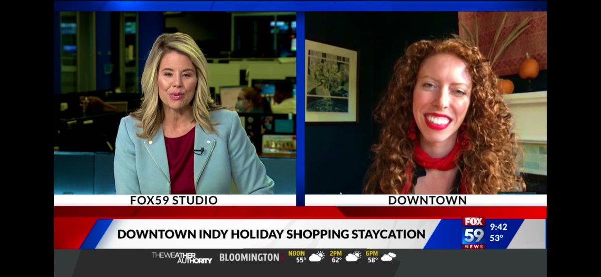 ICYMI: We highlighted a few great stops in <a href="/IndyDT/">Downtown Indy, Inc.</a> for a holiday staycation on <a href="/FOX59/">FOX59 News</a> with <a href="/angelaganote/">Angela Ganote</a> . Two personal favorites: local bizs &amp; the ♥️ of the city. #backdowntownindy 📍 <a href="/ConradIndy/">Conrad Indianapolis</a> <a href="/homespunindy/">Homespun: Modern Handmade</a> <a href="/CityWayIndy/">CityWay</a>  <a href="/NewfangledCandy/">Newfangled Candy</a> <a href="/MassAveWine/">Mass Ave Wine</a> fox59.com/morning-news/c…