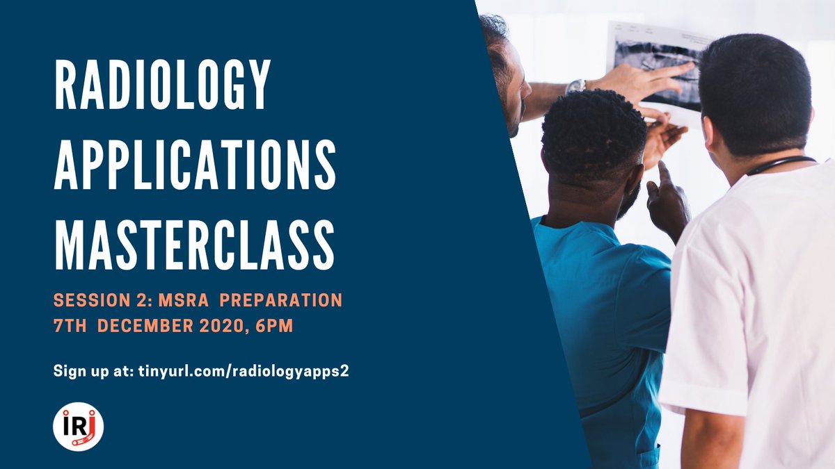 IR_Juniors's tweet photo. **Calling all junior doctors taking the MSRA this year ** 

Sign ups for our ST1 Radiology Applications Masterclass are open! First session on MSRA Preparation takes place December 7th 6pm.

Sign up at: https://t.co/GoxRElY4bI

#radreg #MSRA #specialtytraining #preparation https://t.co/a2RphJPaHn