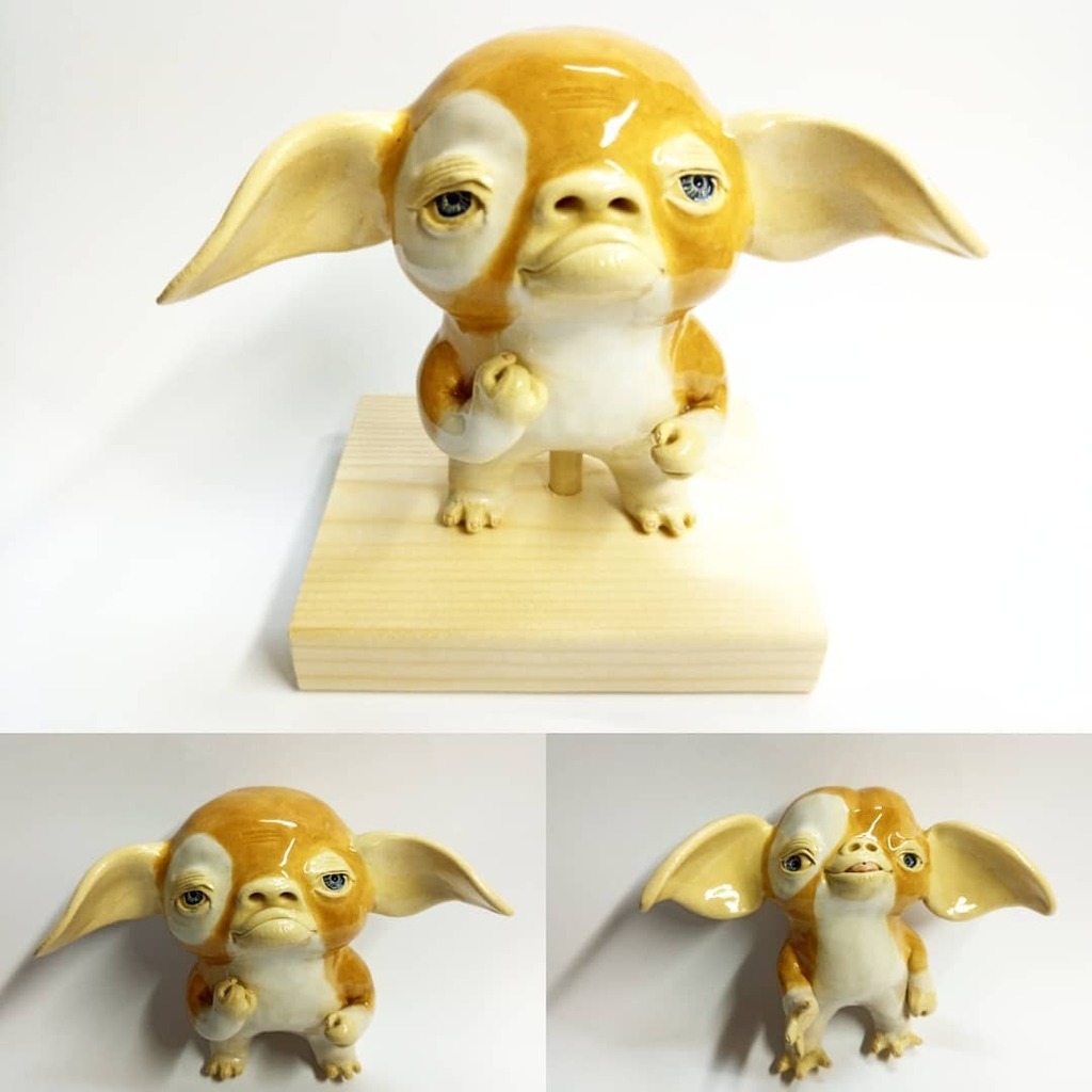 はにわ作家 松江直樹 グレームリン しばらく作りませんって言う前に頼まれていた分です グレムリンの曲 を思い浮かべると途中から蒲田行進曲の曲になってる時があります グレムリン 蒲田行進曲 ギズモ モグワイ ギズモード ランボー