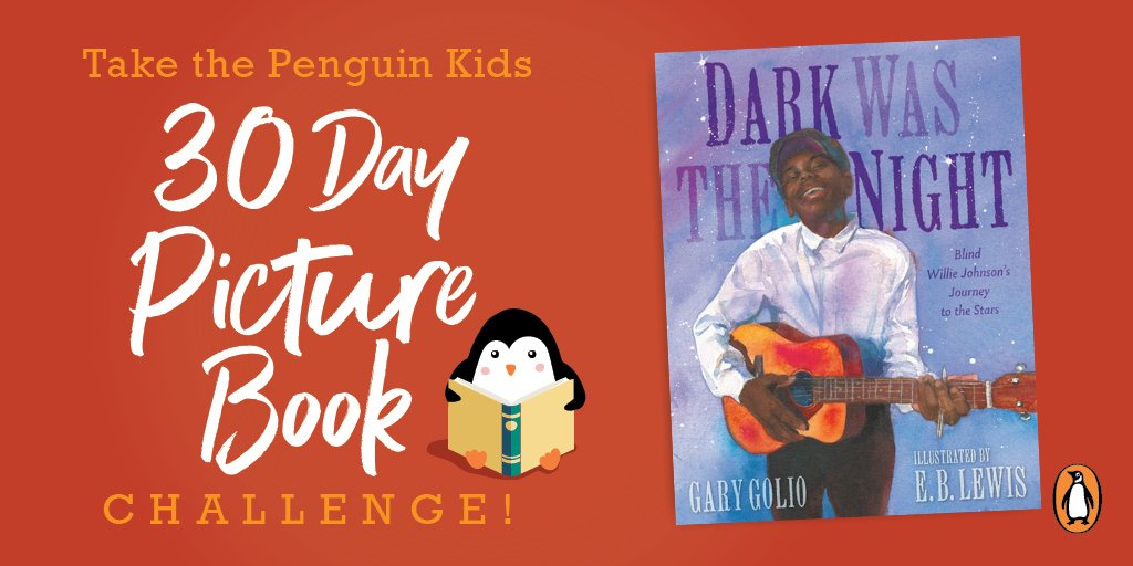 Welcome to a new week of picture book reading challenges!Today's challenge: Read a book about musicOur pick: DARK WAS THE NIGHT by Gary Golio, illustrated by E.B. Lewis More here:  https://bit.ly/3f8BOWV 