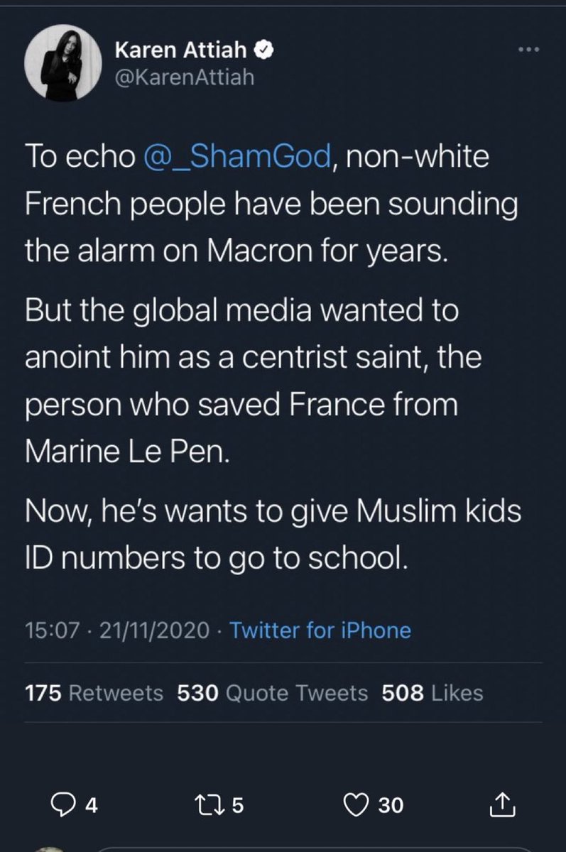 Je signale que le tweet de cette cruche du <a href="/washingtonpost/">The Washington Post</a> annonçant le flicage des enfants musulmans qu'on obligerait à avoir un numéro spécial pour être autorisés à aller à l'école parle de cette ignominie raciste, le numéro de Sécu.