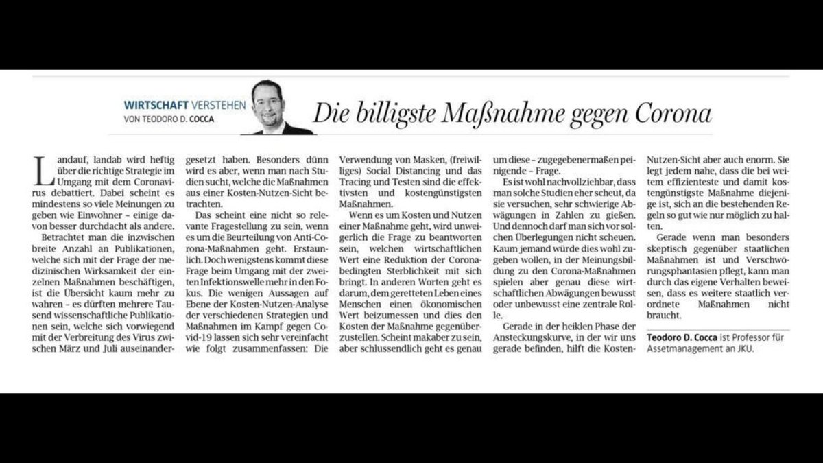 Wirtschaft verstehen nachrichten.at/meinung/kolumn… 
Die Nazis schlafen nicht, auch nicht in den Universitäten <a href="/jkulinz/">JKU - Johannes Kepler Universität Linz</a> 
Gib dem Leben einen ökonomischen Wert…