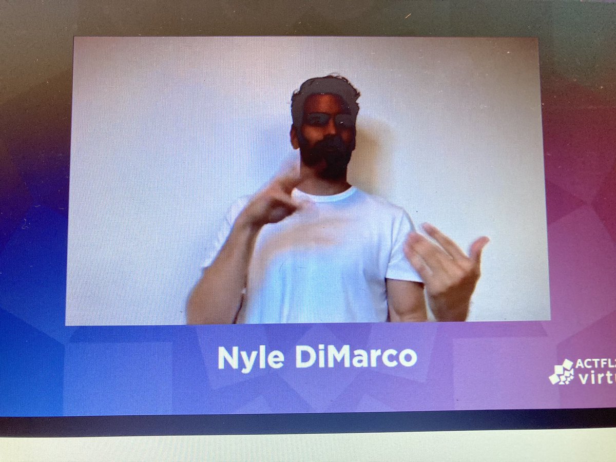 paulaboleyn's tweet photo. Great session @NyleDiMarco ! #ACTFL20 https://t.co/xn0DbVvmLn